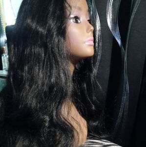 Synthetic lace front 22 inch wavy wig